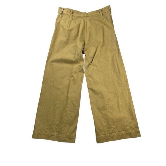 Stoned Immaculate Sail Away Tan Khaki Canvas Wide Leg Cropped Pants in Size 25 - Picture 5 of 6